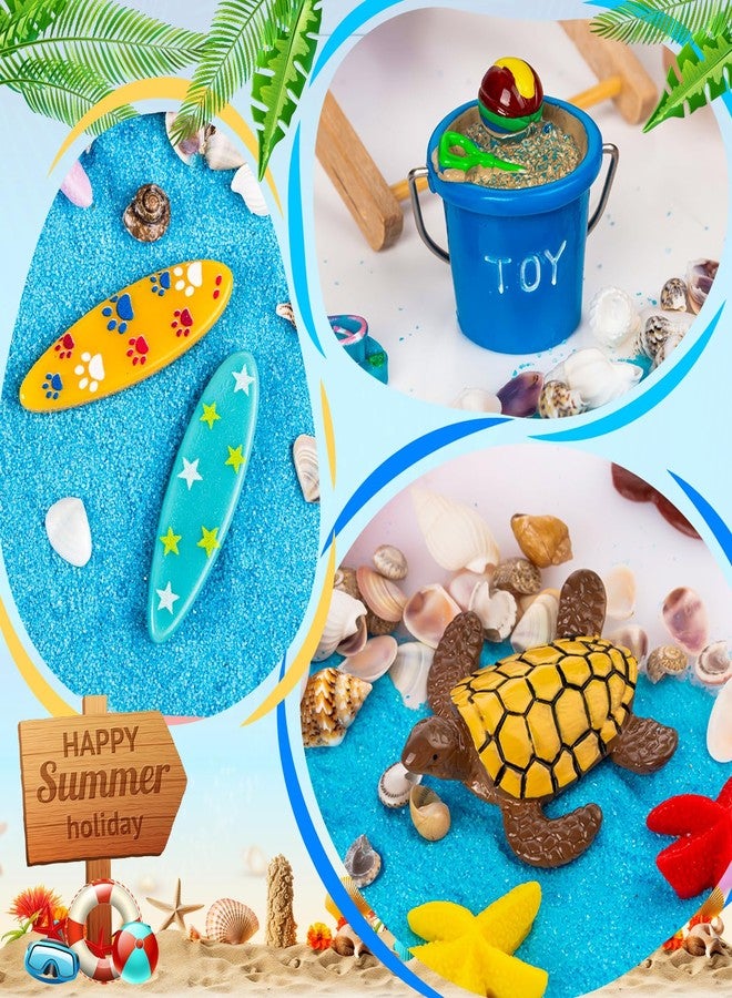 LHSYFBZ 18 Pcs Beach Miniature Dollhouse Decoration, Beach Cake Decorations, Umbrella Palm Chair Miniature Toys for DIY Garden and Plant Decoration - Image 5
